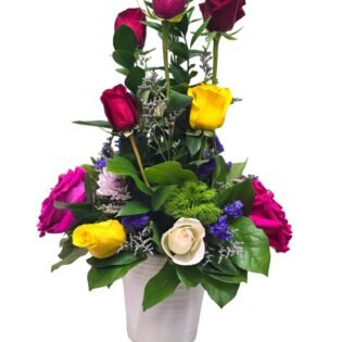 Fresh Flower Bouquet with Vase | Designed by Marilu Herrera | 11