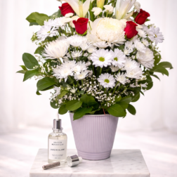 Red & White Remembrance Arrangement