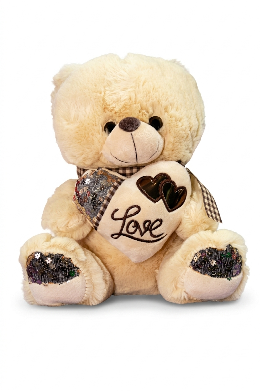 oso maroon con corazon 1 - Forever Floral Gifts