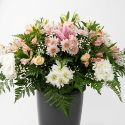 Eternal Grace Sympathy Spray - Lilies and White Blooms - Forever Floral Gifts.