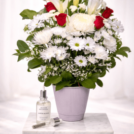 Red & White Remembrance Arrangement