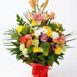 Festival of Color" Mixed Floral Basket