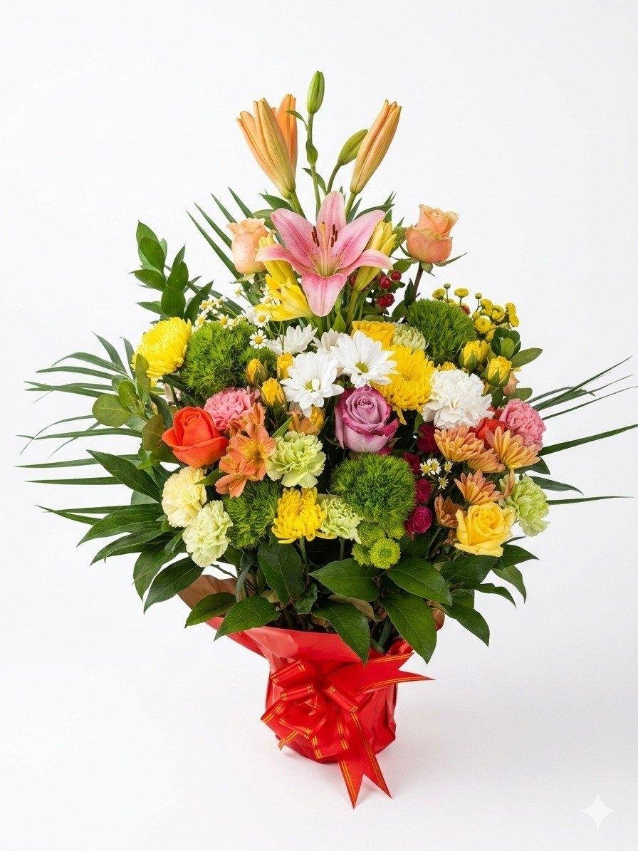 Festival of Color" Mixed Floral Basket