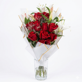 Red Rose & White Lily Luxe