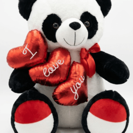 I Love You" Triple Heart Panda