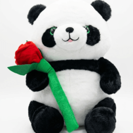 Sweetheart Panda with Rose