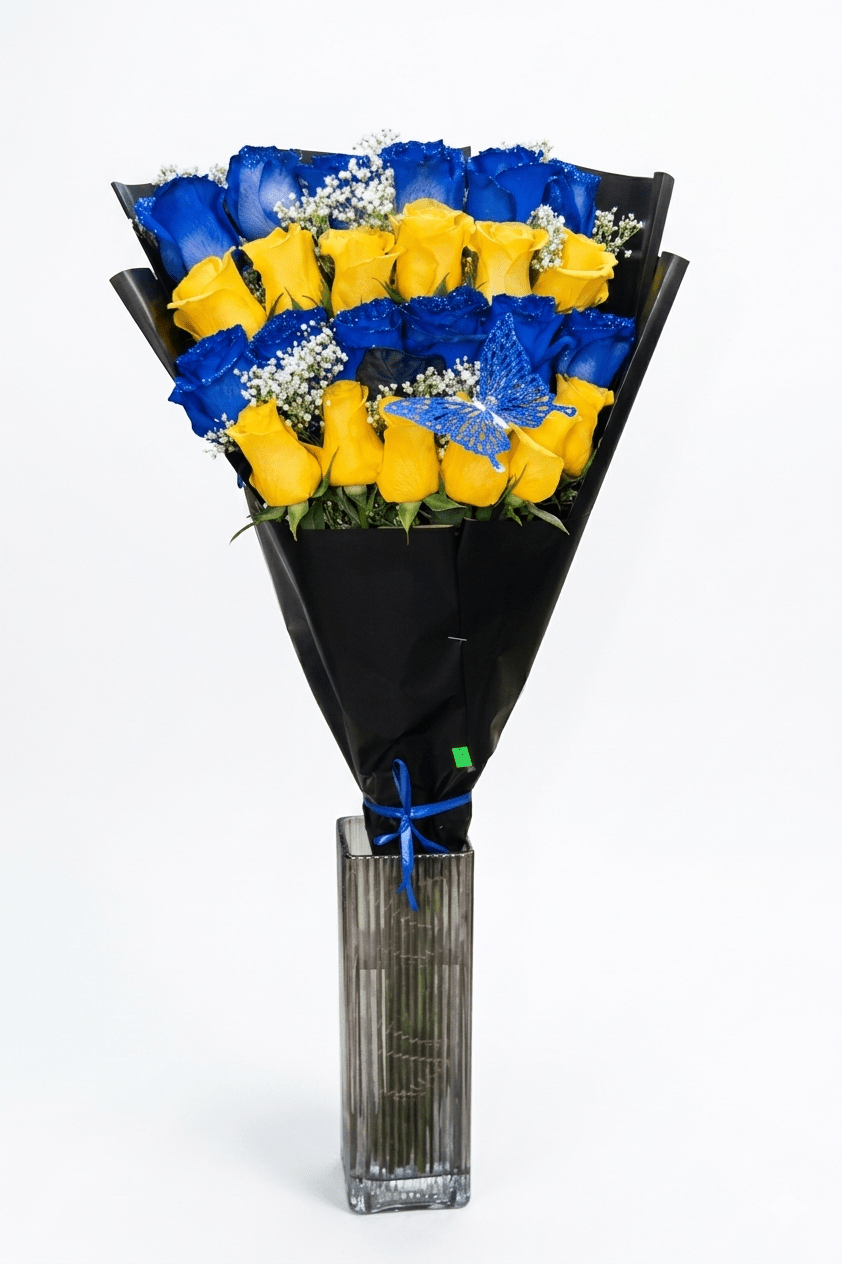 Midnight & Sun Rose Arrangement