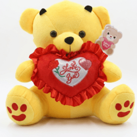 Golden Heart-Holding Anniversary Plush